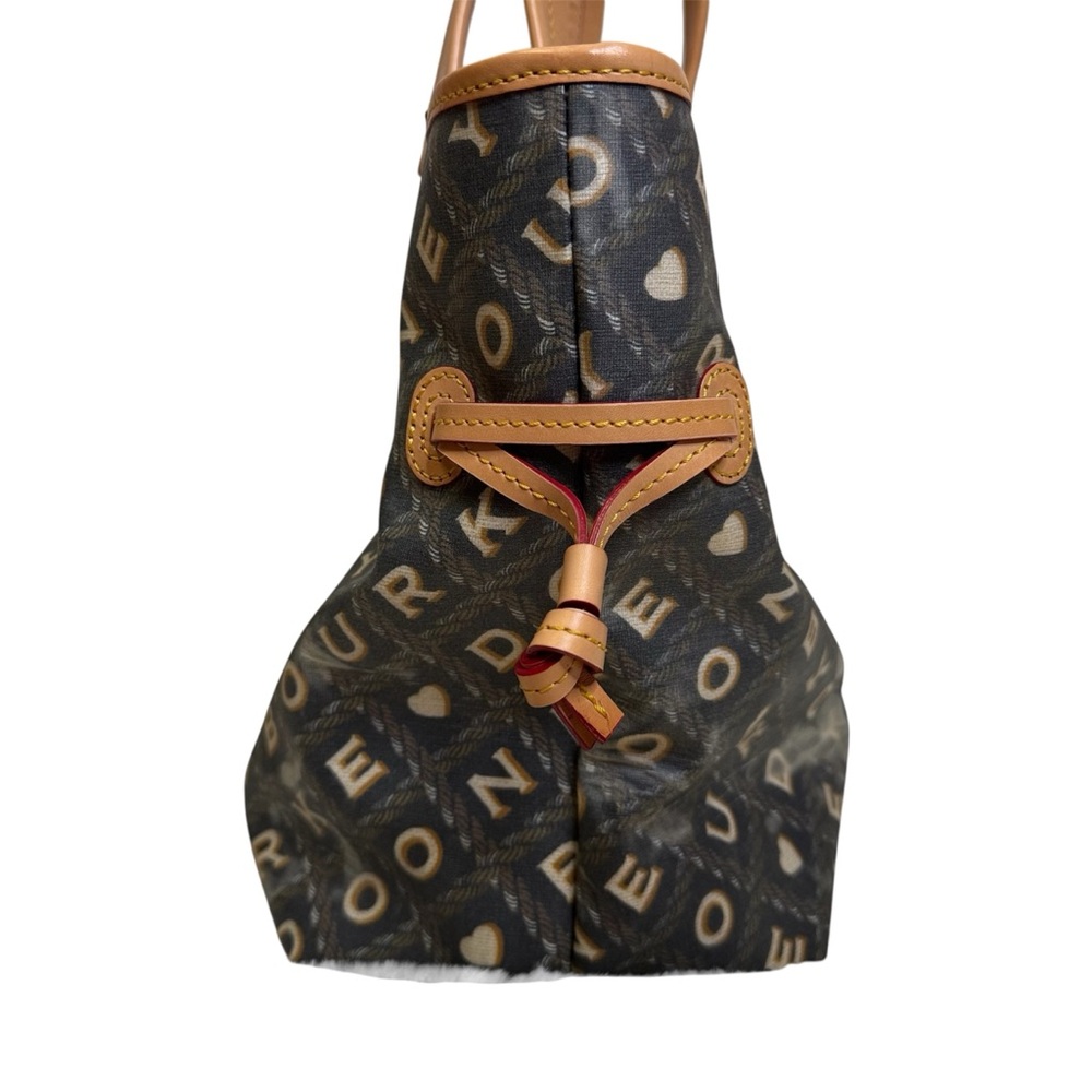 ❣️SOLD❣️Dooney & Bourke Medium  Chiara Bag Brown Tan Approx 13x9x5 8” Strap Drop - Picture 5 of 15